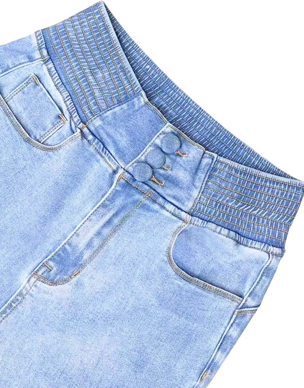 Flare Jeans for Women High Waisted Stretchy Bootcut Jeans Tummy Control Button Fly Bell Bottom Denim Pants