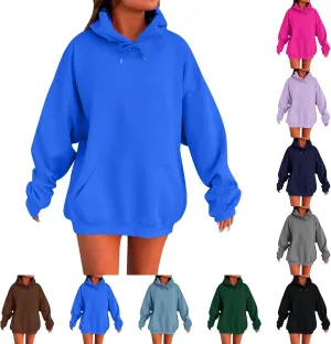 Fleece Sweatshirts for Women Trendy Y2k Warm Comfy Plus Size Sweatshirts Casual Loose Fit Soft Cute Sweatshirts