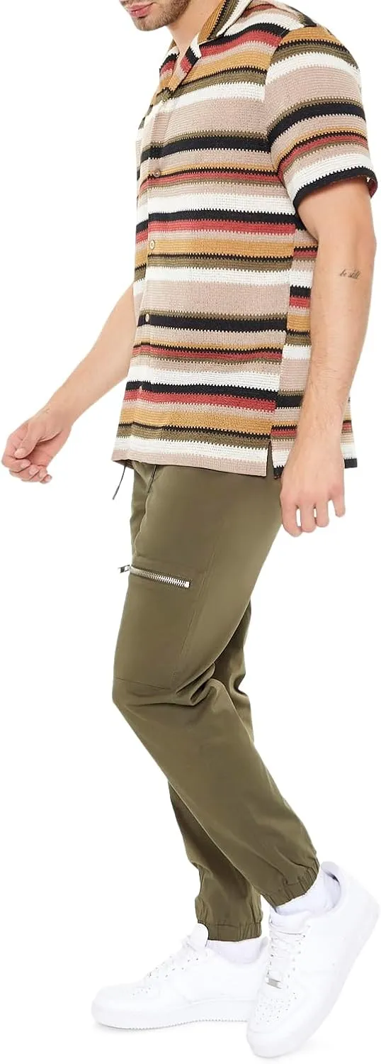 Forever 21 Men's Toggle Drawstring Cargo Joggers