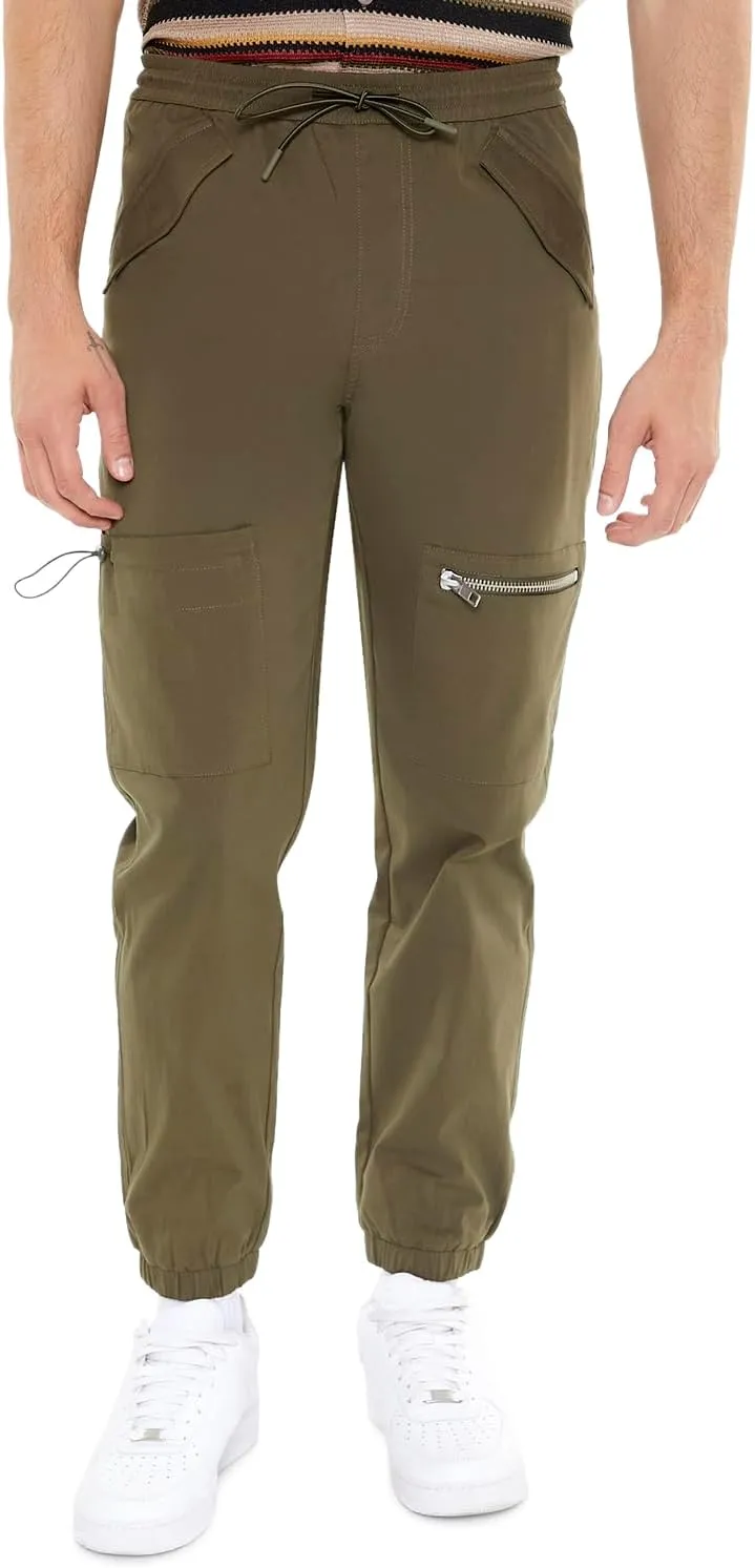 Forever 21 Men's Toggle Drawstring Cargo Joggers