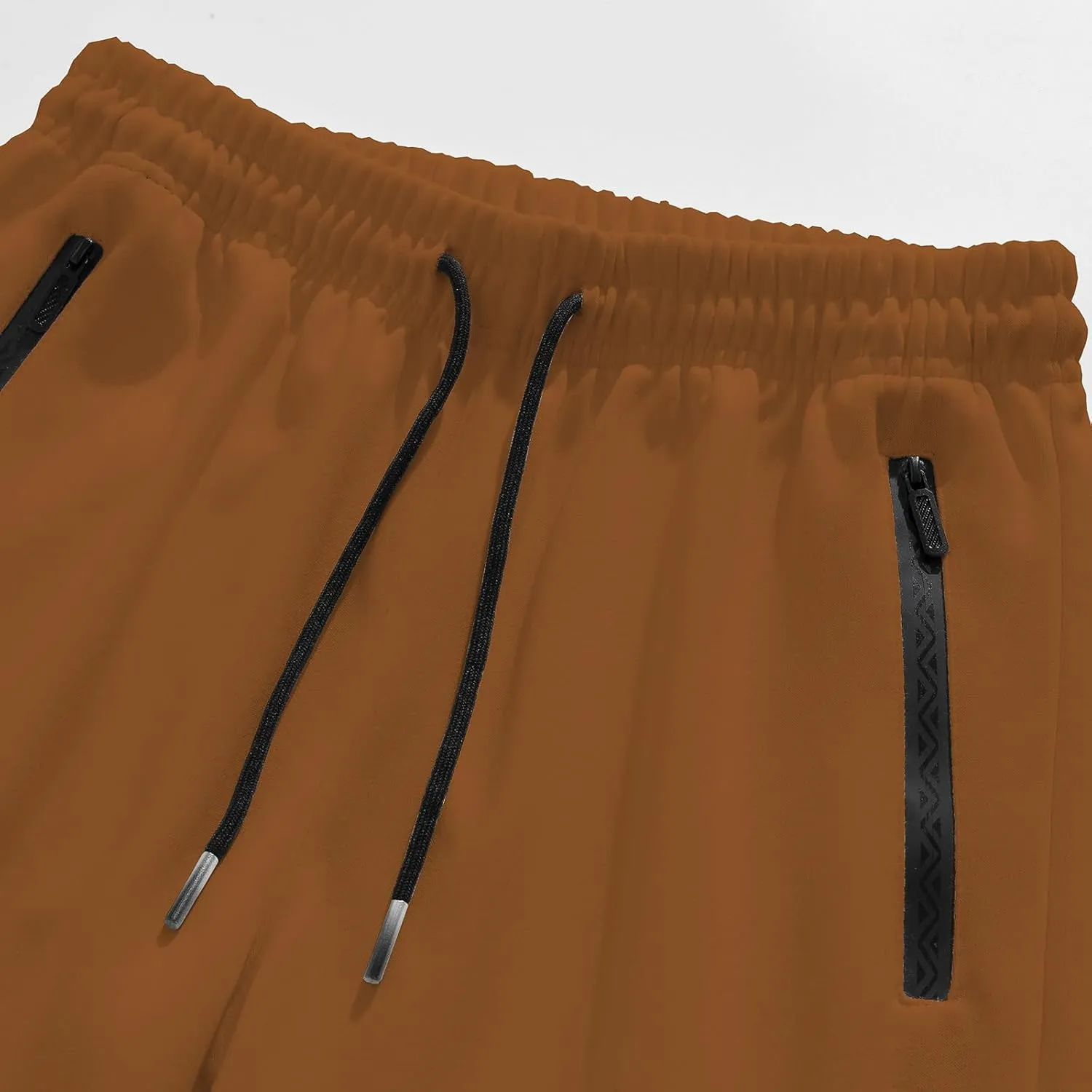 FoxQ Men's Sweatpants with Ankle Ribbing and Zipper Pockets, Athletic Joggers for Workouts, Runs and Hikes