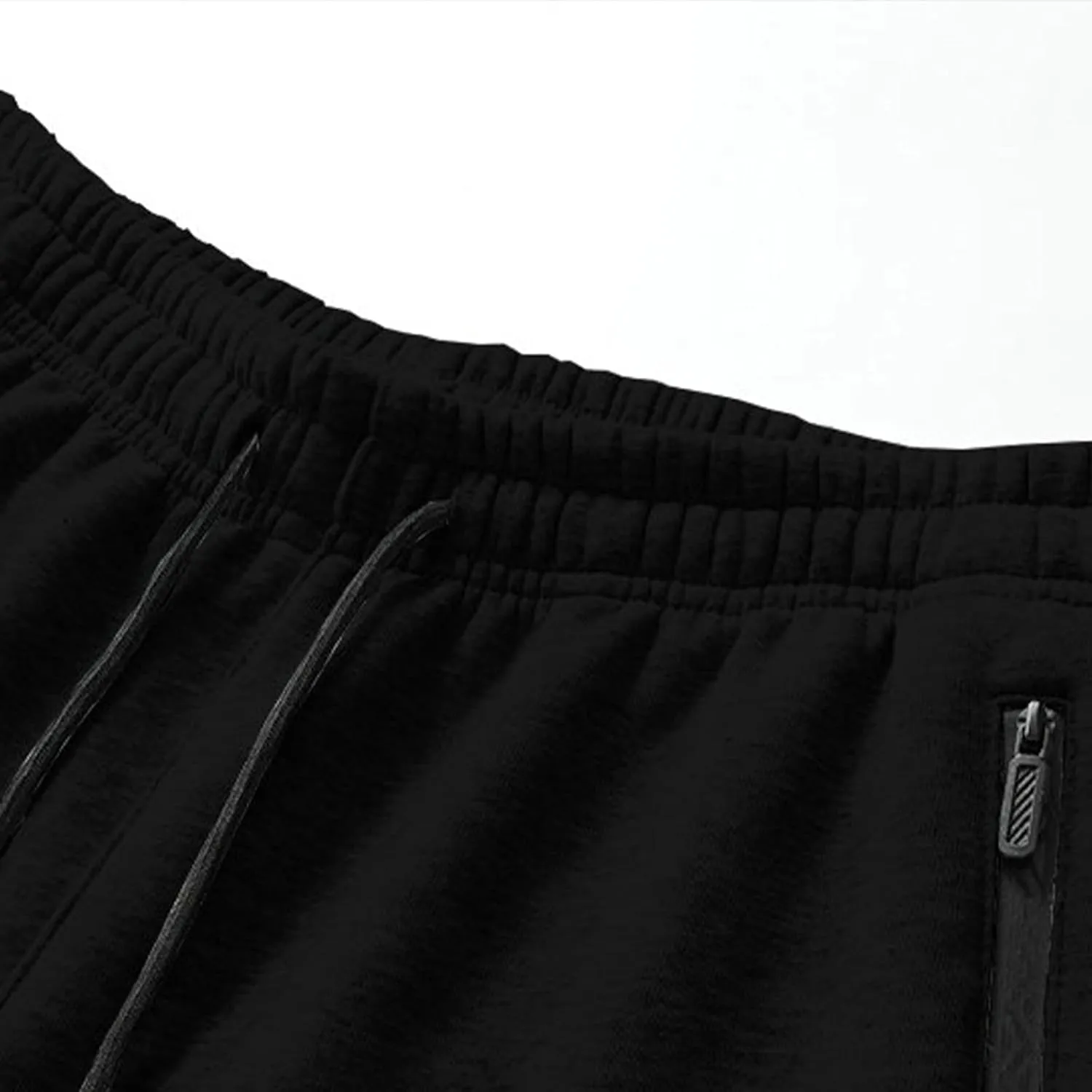 FoxQ Men's Sweatpants with Ankle Ribbing and Zipper Pockets, Athletic Joggers for Workouts, Runs and Hikes