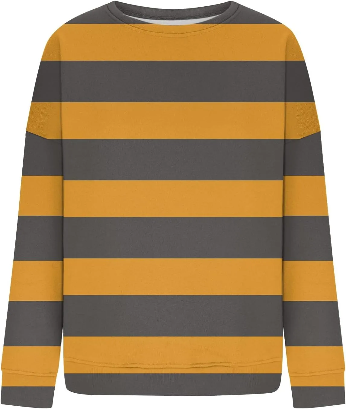 GOFULY Fall Crewneck Sweatshirts Women Oversized Striped Pullover Lightweight Crop Sweatshirts Winter Long Sleeve Tshirt