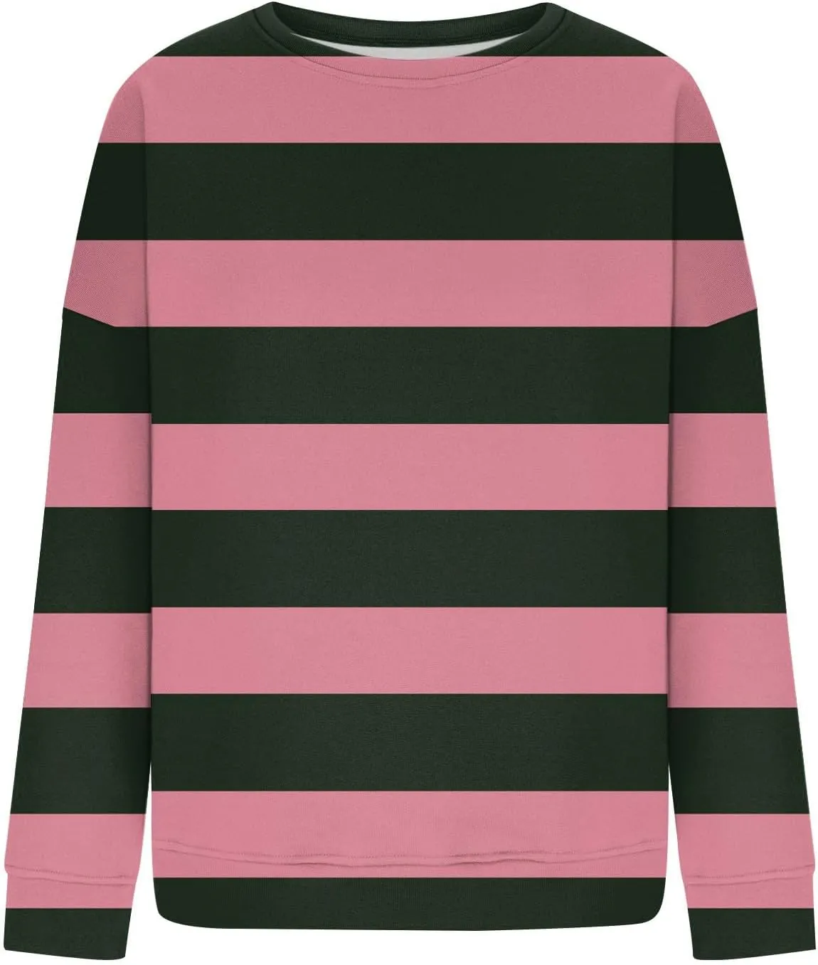 GOFULY Fall Crewneck Sweatshirts Women Oversized Striped Pullover Lightweight Crop Sweatshirts Winter Long Sleeve Tshirt