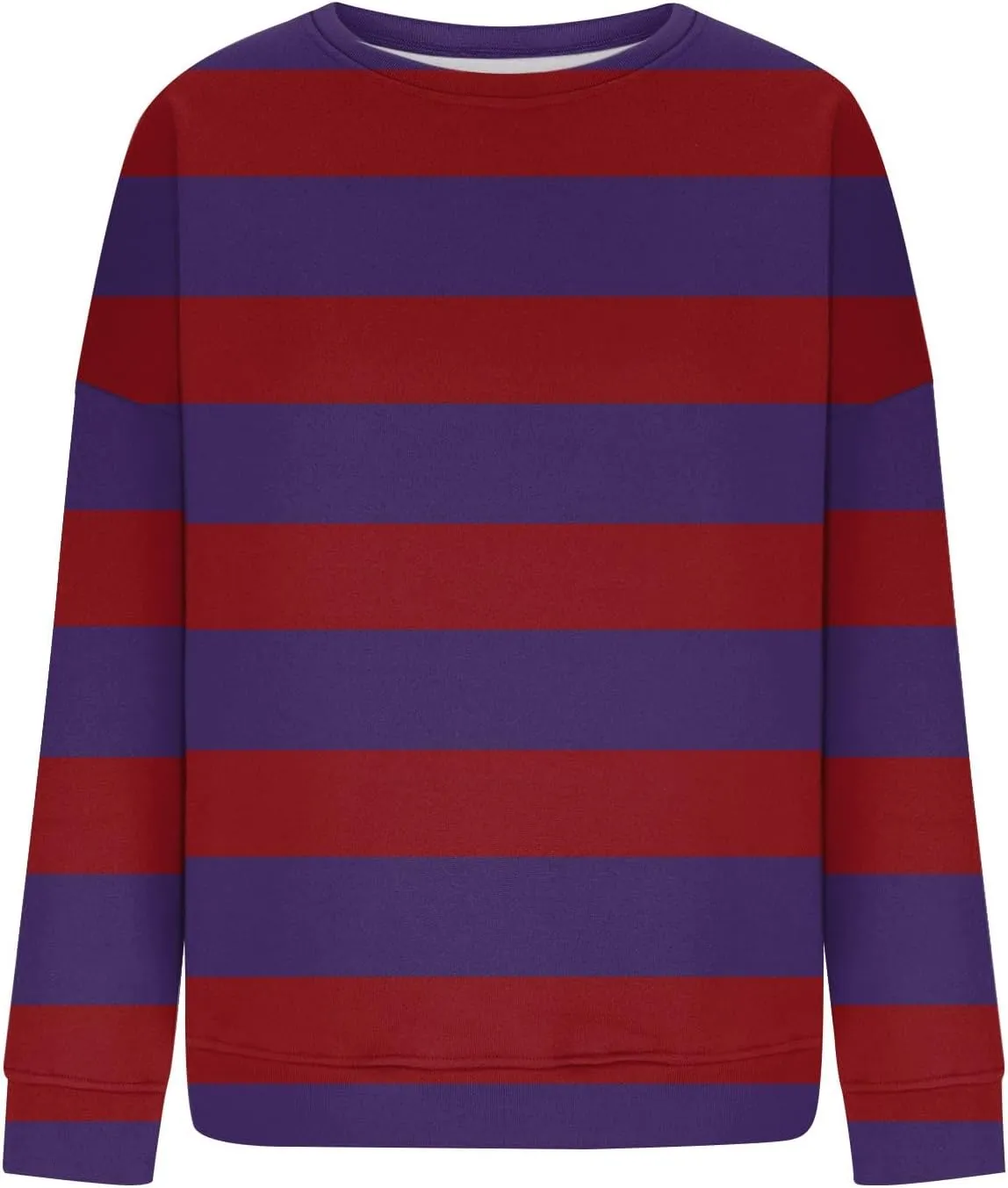 GOFULY Fall Crewneck Sweatshirts Women Oversized Striped Pullover Lightweight Crop Sweatshirts Winter Long Sleeve Tshirt