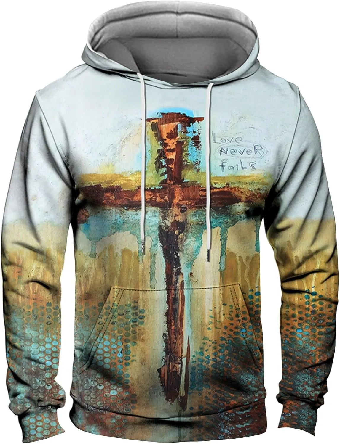 GOFULY Sweatshirt For Men Streetwear Fall Hoodies Long Sleeve Drawstring Hoodie Pullover Winter 3D Print Clothes With Pockets