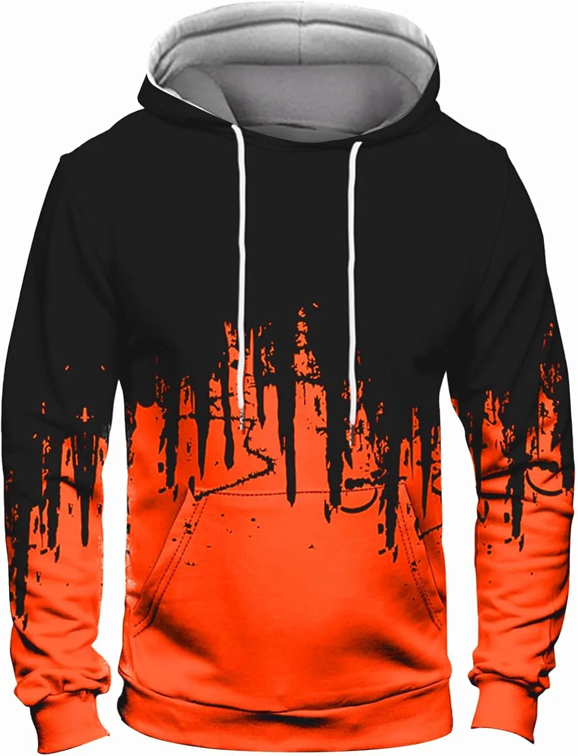 GOFULY Sweatshirt For Men Streetwear Fall Hoodies Long Sleeve Drawstring Hoodie Pullover Winter 3D Print Clothes With Pockets