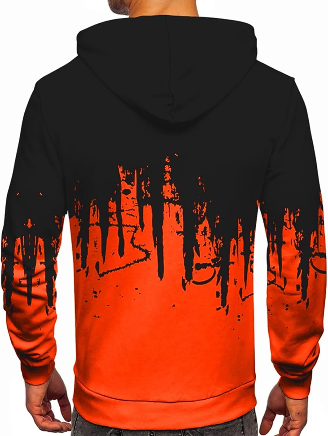 GOFULY Sweatshirt For Men Streetwear Fall Hoodies Long Sleeve Drawstring Hoodie Pullover Winter 3D Print Clothes With Pockets