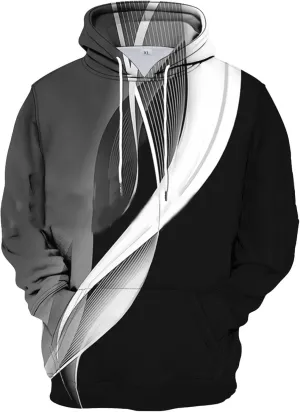 Hoodies For Men Graphic 3D Print Fall Sweatshirts No Hood Winter Pullover Drawstring Long Sleeve Outfits With Pocket