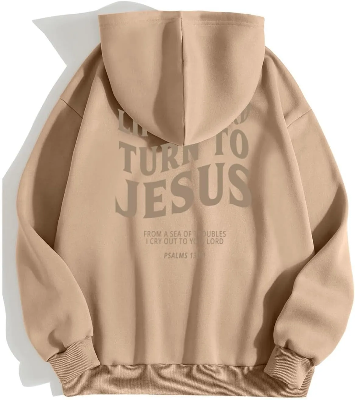 Hoodies For Teen Girls Life Is Hard Turn To Jesus Letter Print Long Sleeve Pullover Tops With Kangaroo Pocket Fall Trendy