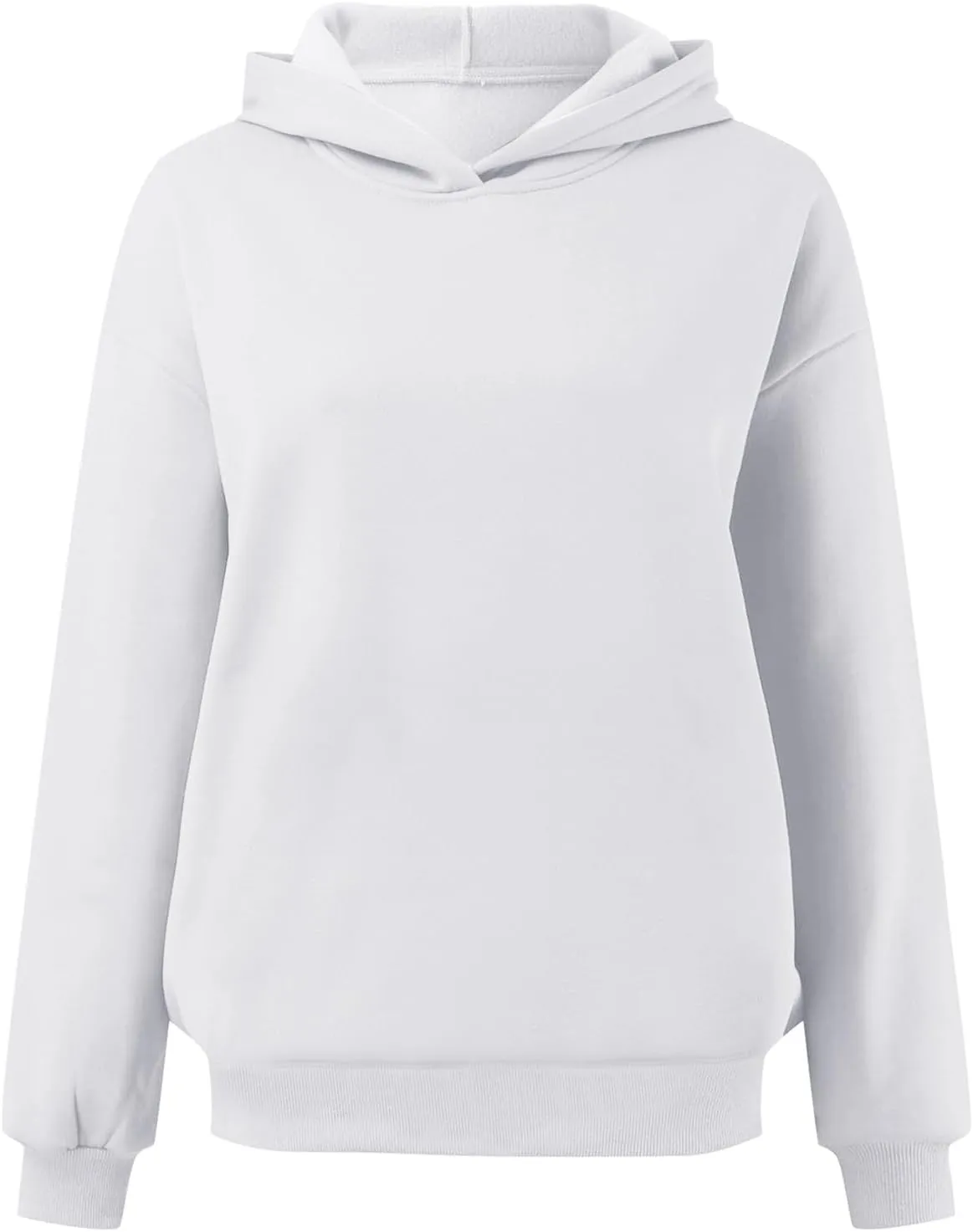 Hoodies for Women Oversized Hooded Sweatshirt Drop Shoulder Fall Fleece Lined Clothes with Pocket Causal Solid 2023 Outfits
