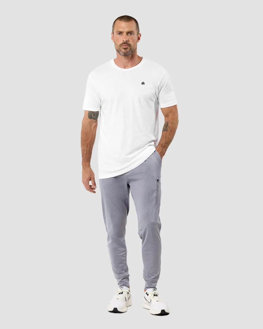 INTO THE AM Daybreak Joggers for Men S-4XL Tapered Workout Gym Pants Zipper Pockets