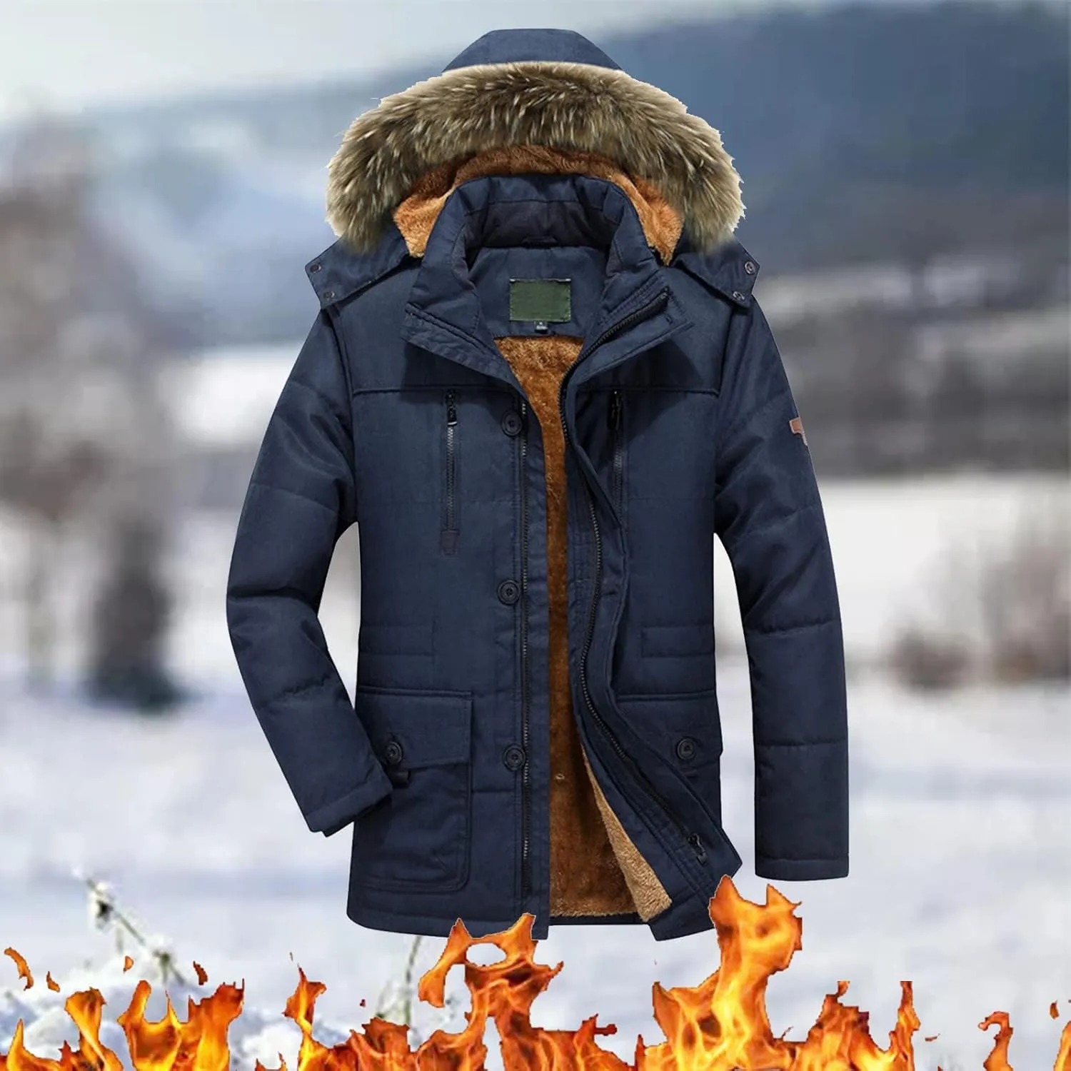 Jackets for Men Jacket Winter Coat Bubble Casual Men Fit Thick Men's Coats Jackets Mens Jackets