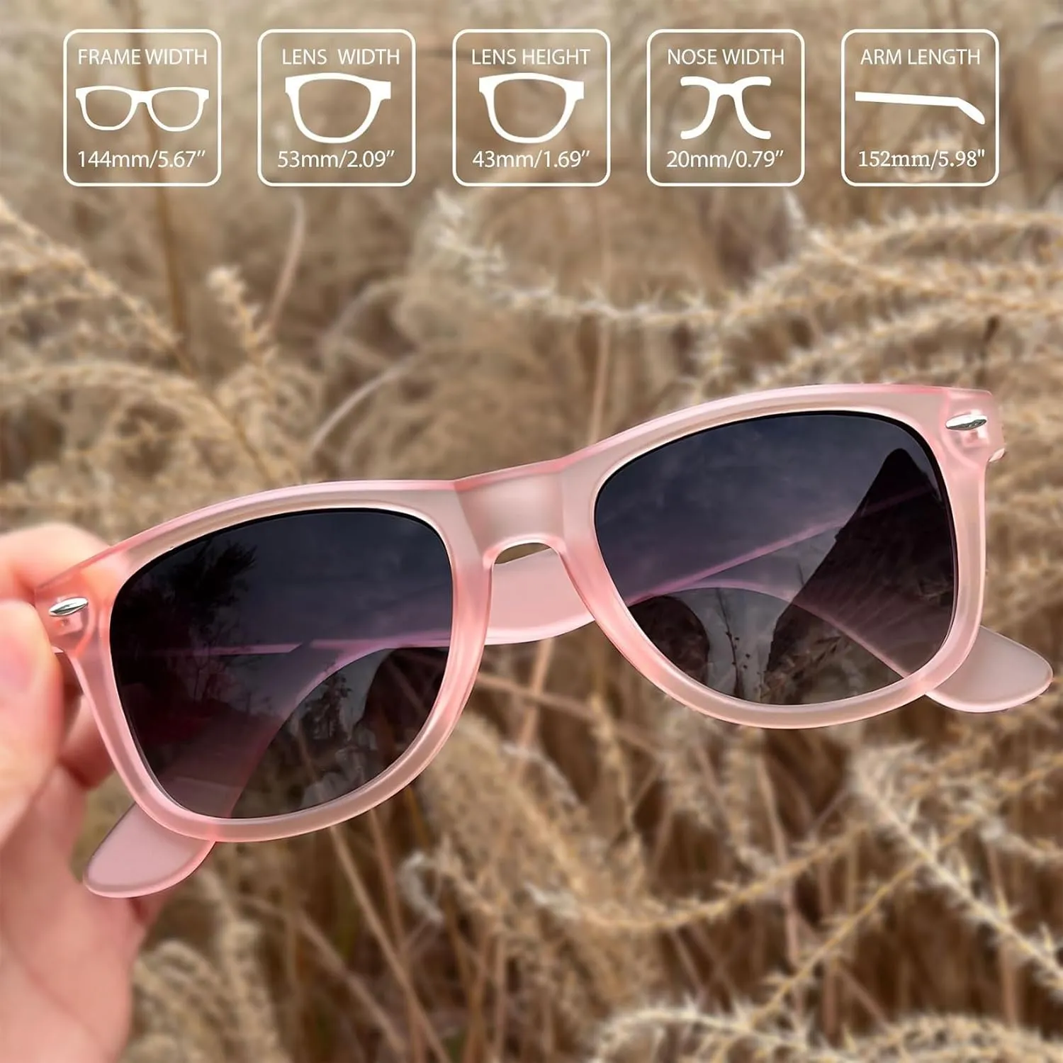 Joopin 3 Pack Square Sunglasses Polarized UV Protection Trendy Sun Glassses Fashion Shades for Women Men