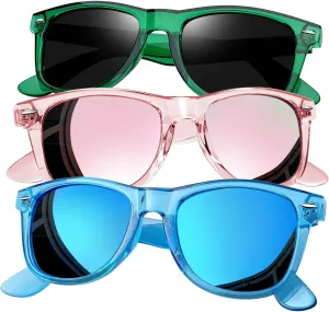 Joopin 3 Pack Square Sunglasses Polarized UV Protection Trendy Sun Glassses Fashion Shades for Women Men