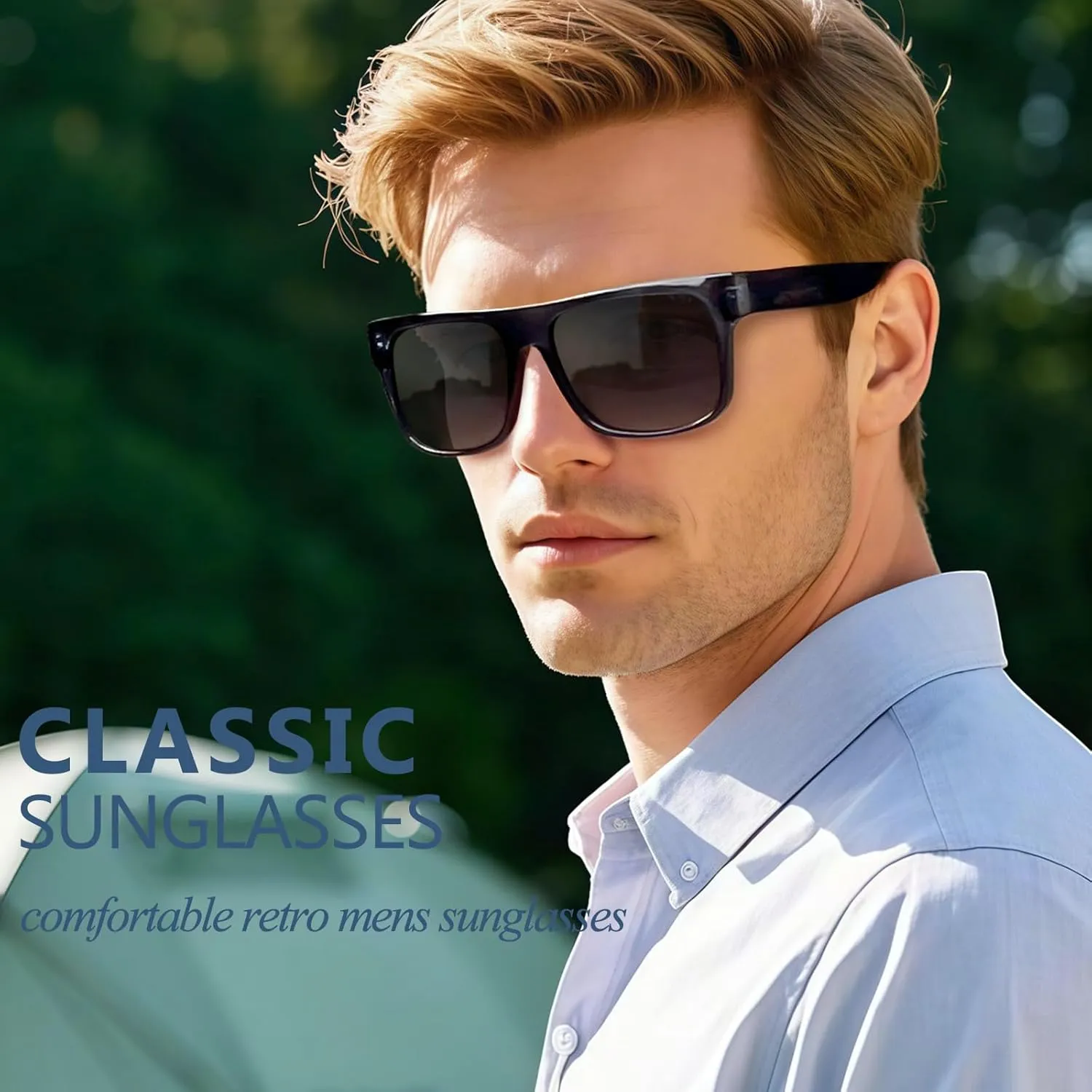 Joopin Polarized Sunglasses Men Women UV400 Protection, Big Chunky Square Sun Glasses, Designer Shades Retro Sunnies Driving