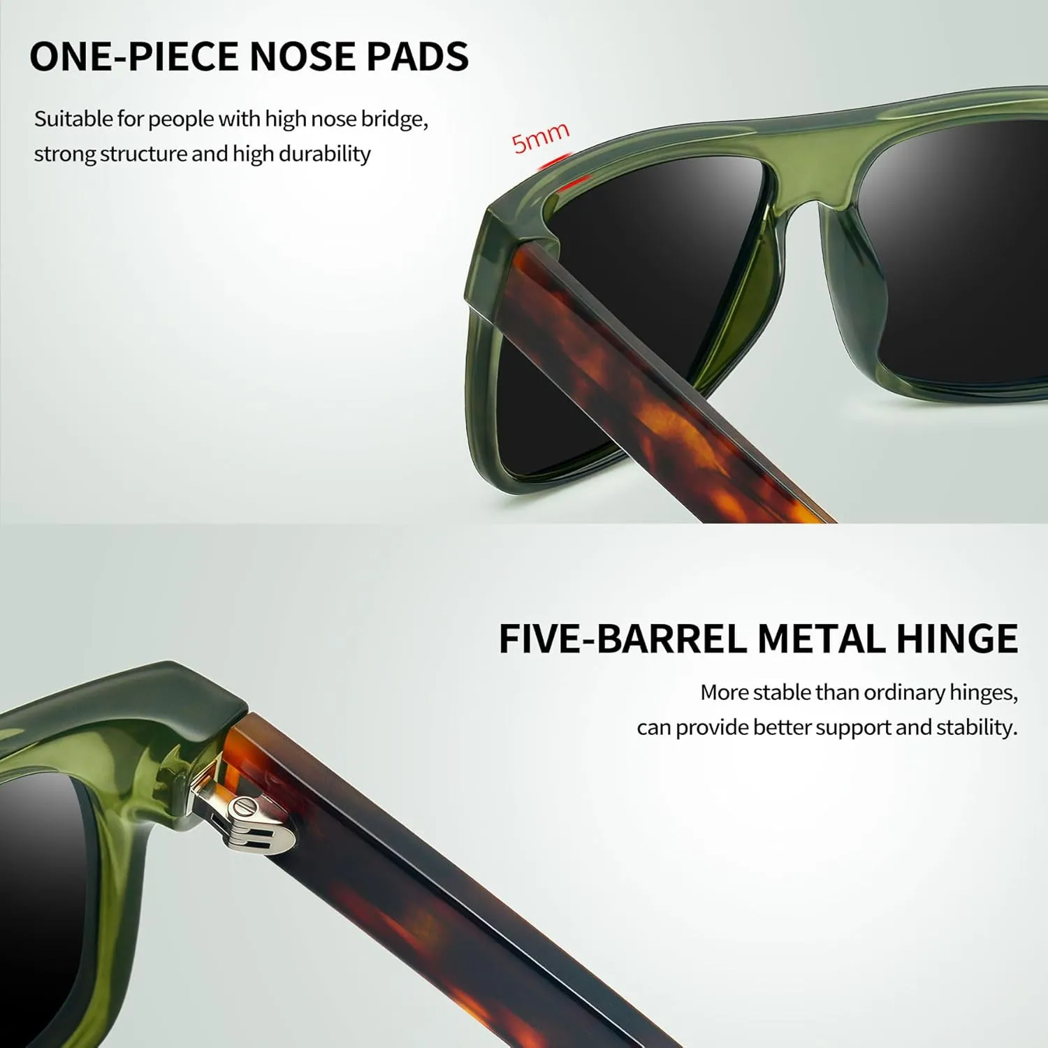 Joopin Polarized Sunglasses Men Women UV400 Protection, Big Chunky Square Sun Glasses, Designer Shades Retro Sunnies Driving