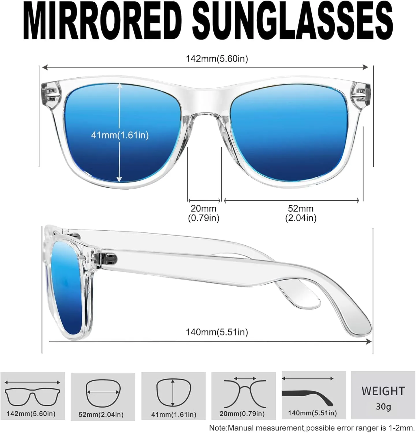 KANASTAL Polarized Sunglasses for Men Women with UV400 Protection Classic Square Sun Glasses Fashion Trendy Shades 2 Pack