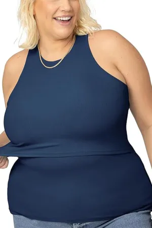 Kindred Bravely Ribbed Racerback Nursing Tank Top | Women's Sleeveless Breastfeeding Shirt