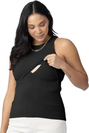 Kindred Bravely Ribbed Racerback Nursing Tank Top | Women's Sleeveless Breastfeeding Shirt