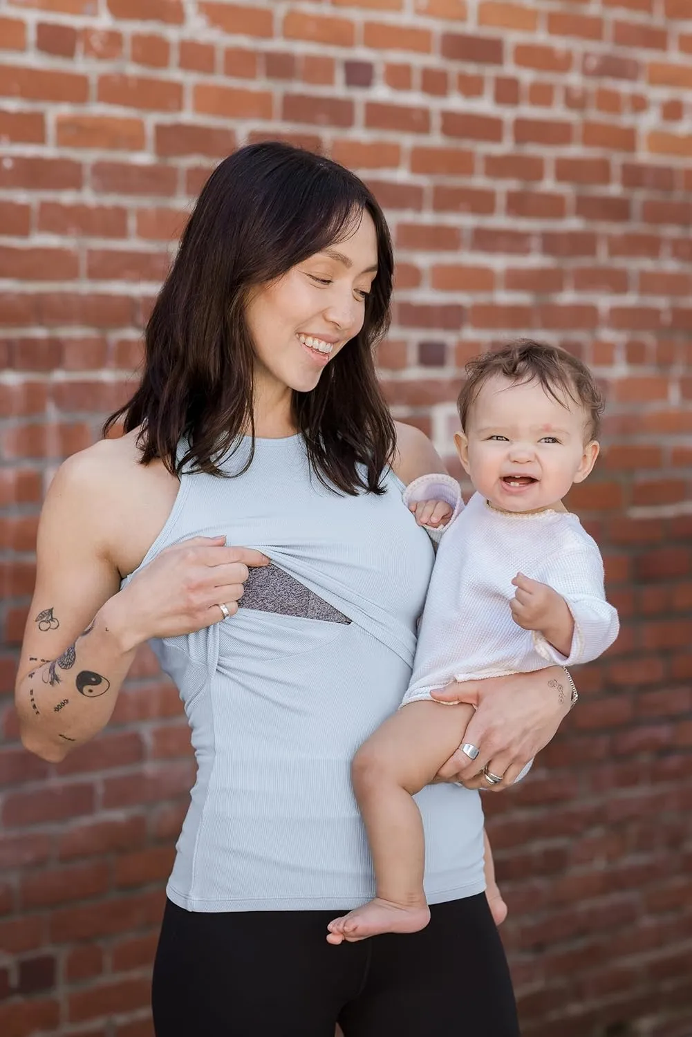 Kindred Bravely Ribbed Racerback Nursing Tank Top | Women's Sleeveless Breastfeeding Shirt