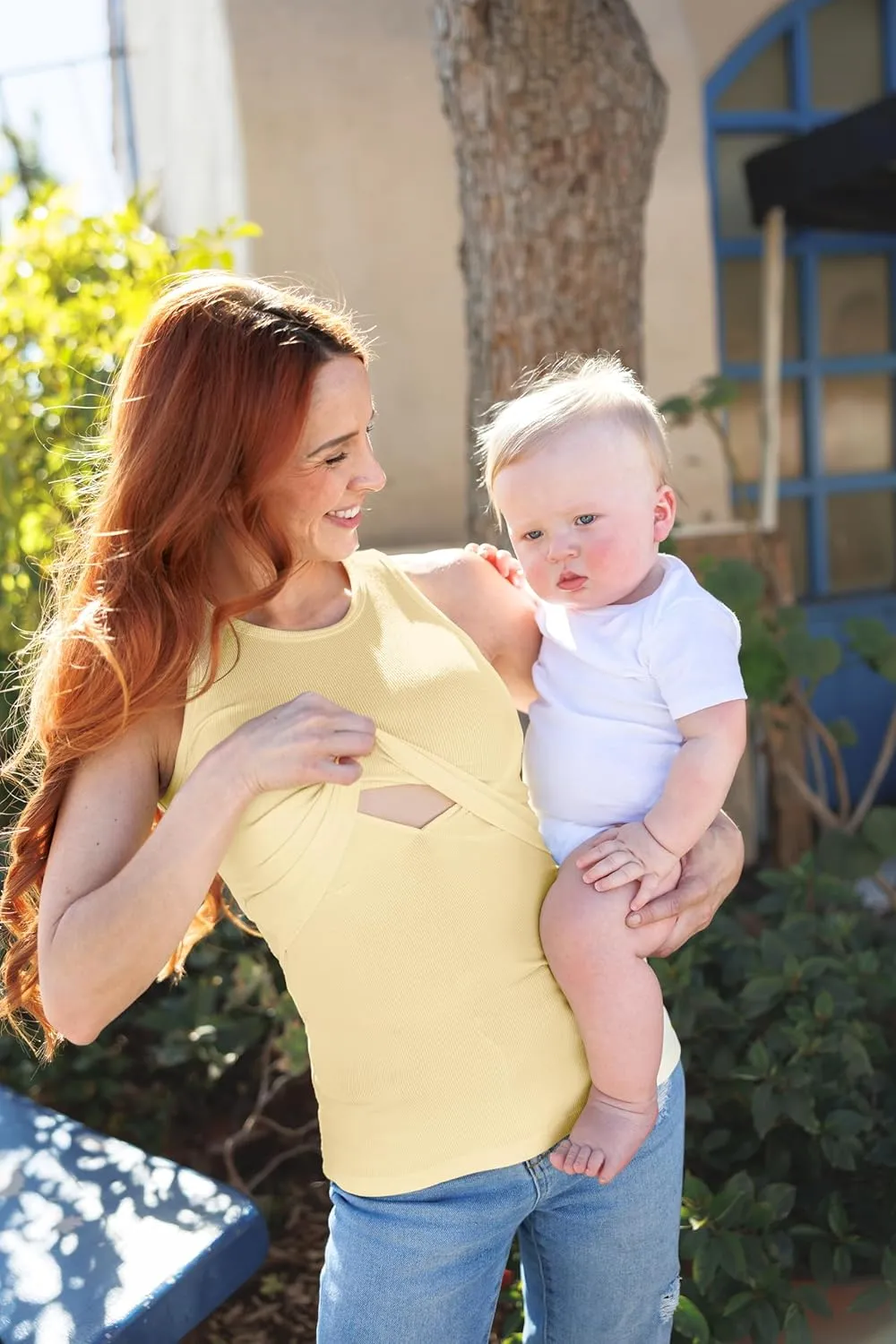 Kindred Bravely Ribbed Racerback Nursing Tank Top | Women's Sleeveless Breastfeeding Shirt
