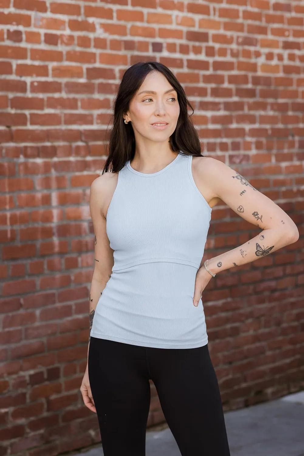 Kindred Bravely Ribbed Racerback Nursing Tank Top | Women's Sleeveless Breastfeeding Shirt