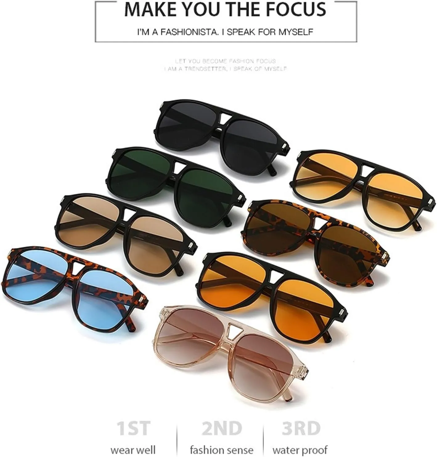 Large Frame Driving Men Sunglasses Shopping Driving Women Decorative Sun Glasses
