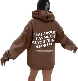 Love Never Falls Christian Oversize Hoodies for Women Drop Shoulder Long Sleeve Pullover Top with Pockets Fall Fleece Graphic