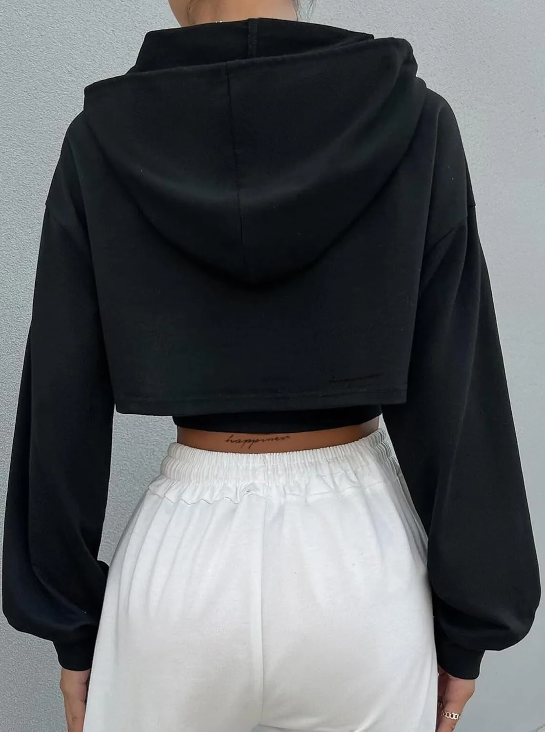 LovelyWholesale Womens Super Cropped Hoodie Sweatshirts