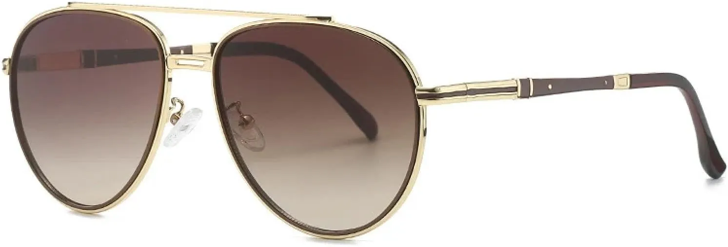 Luxury Metal Sunglasses for Women Men Uv400 Small Gradient Popular Metal