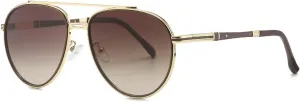 Luxury Metal Sunglasses for Women Men Uv400 Small Gradient Popular Metal