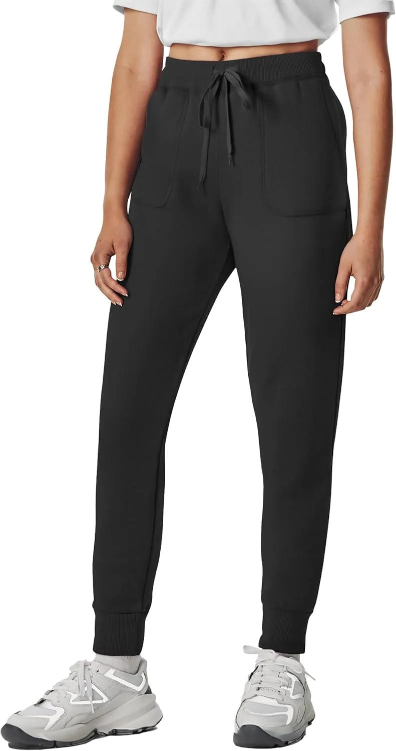 Ma Croix Womens Premium Soft Fleece Sweatpants Yoga Joggers with Ribbed Cuffs