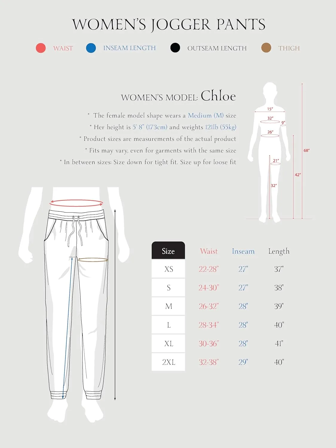 Ma Croix Womens Premium Soft Fleece Sweatpants Yoga Joggers with Ribbed Cuffs