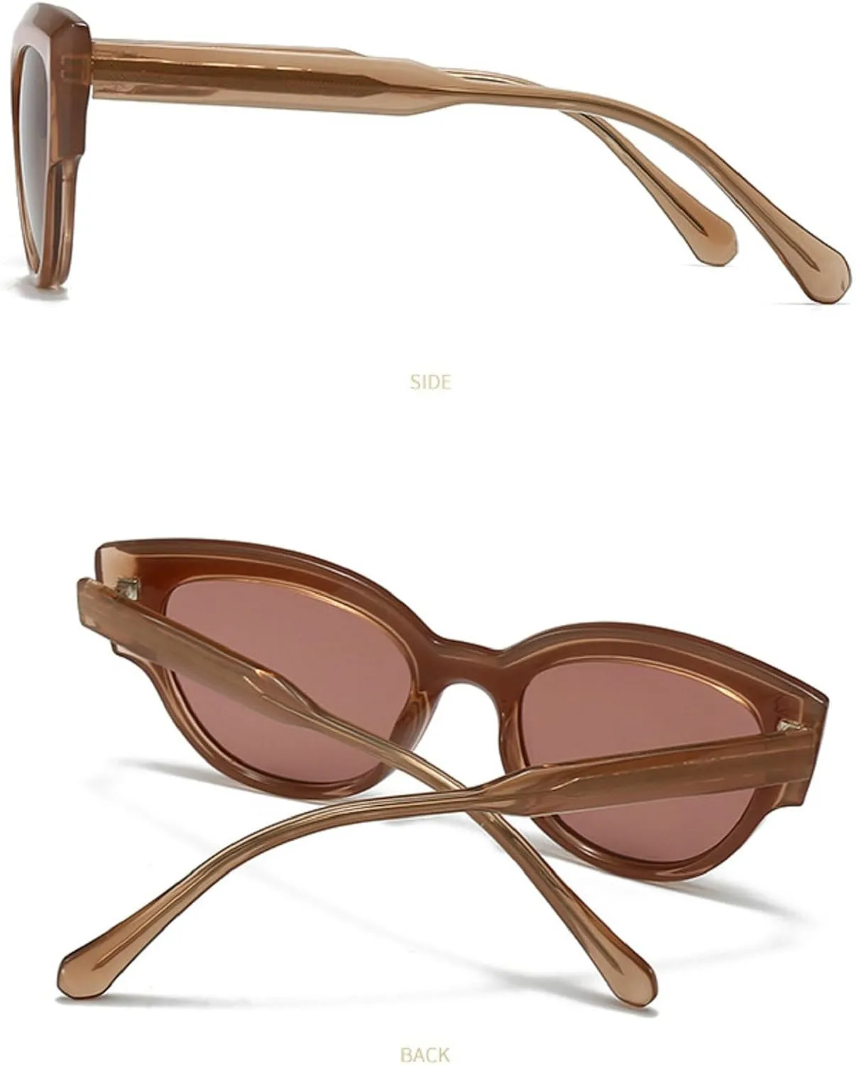Melrose Fashion Cat eye Sunglasses Gradient Unisex Vintage Luxury Outdoor UV400 Protection