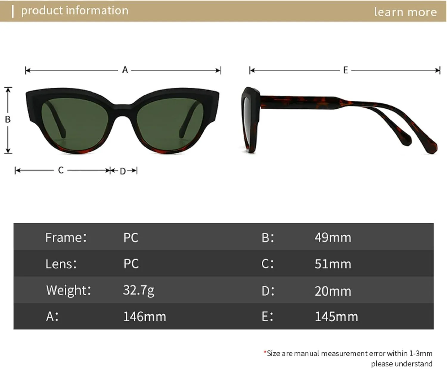 Melrose Fashion Cat eye Sunglasses Gradient Unisex Vintage Luxury Outdoor UV400 Protection