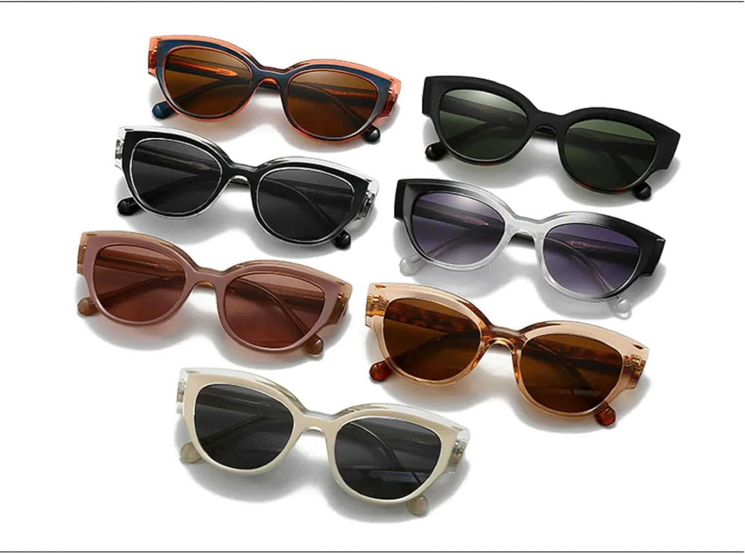 Melrose Fashion Cat eye Sunglasses Gradient Unisex Vintage Luxury Outdoor UV400 Protection