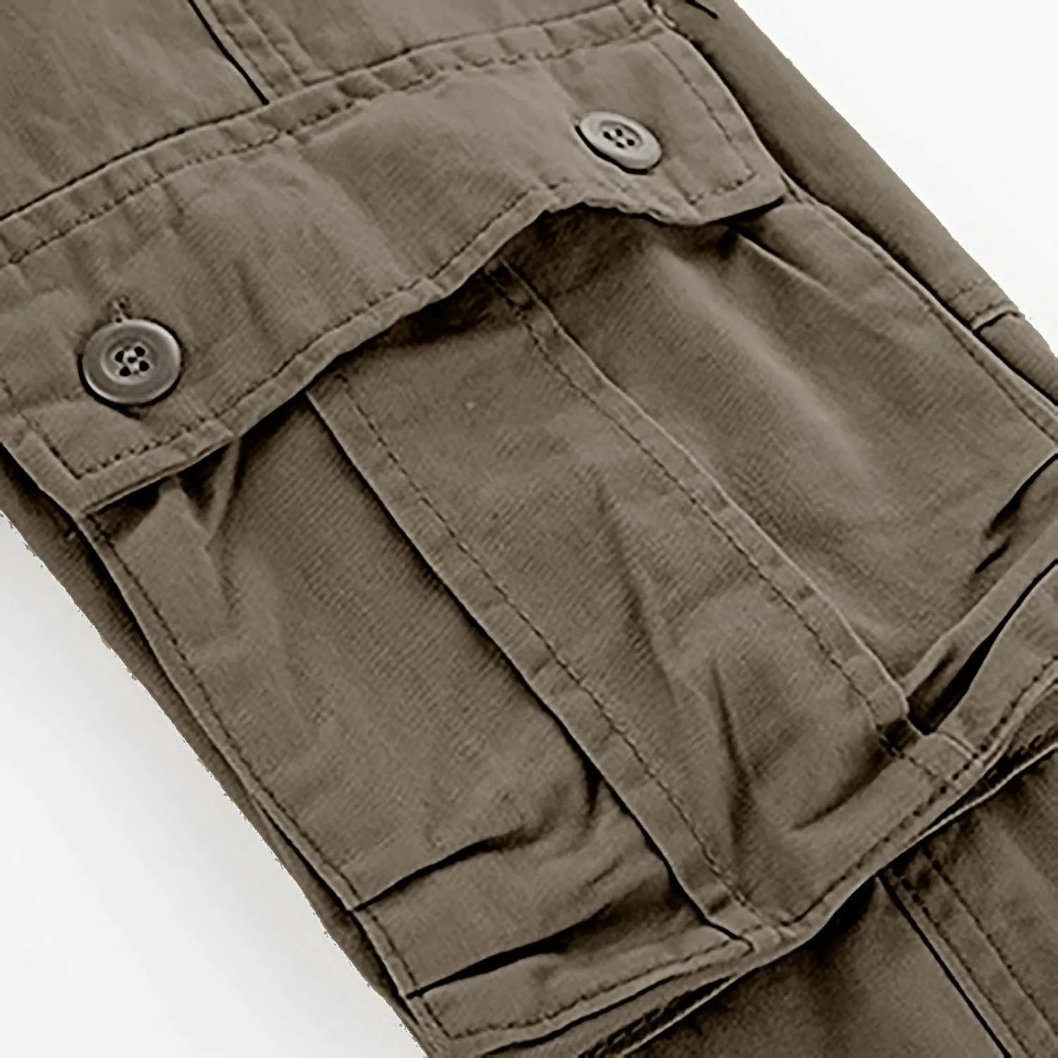 Men's Active Basic Fleece Joggers Overalls with Large Pockets Loose Soft Sweatpants Hiking Drawstring Tactical Pants