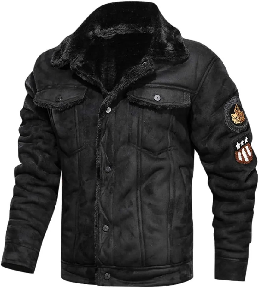 Mens Faux Leather Jacket, Men's Leather Jacket-Fall Winter Vintage Waterproof Motorcycle Faux Leather Jacket with Hood