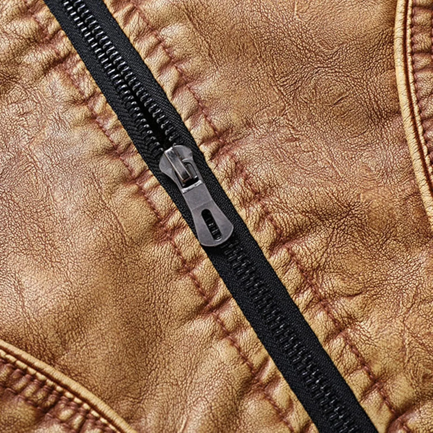 Mens Faux Leather Jacket, Men's Leather Jacket-Fall Winter Vintage Waterproof Motorcycle Faux Leather Jacket with Hood