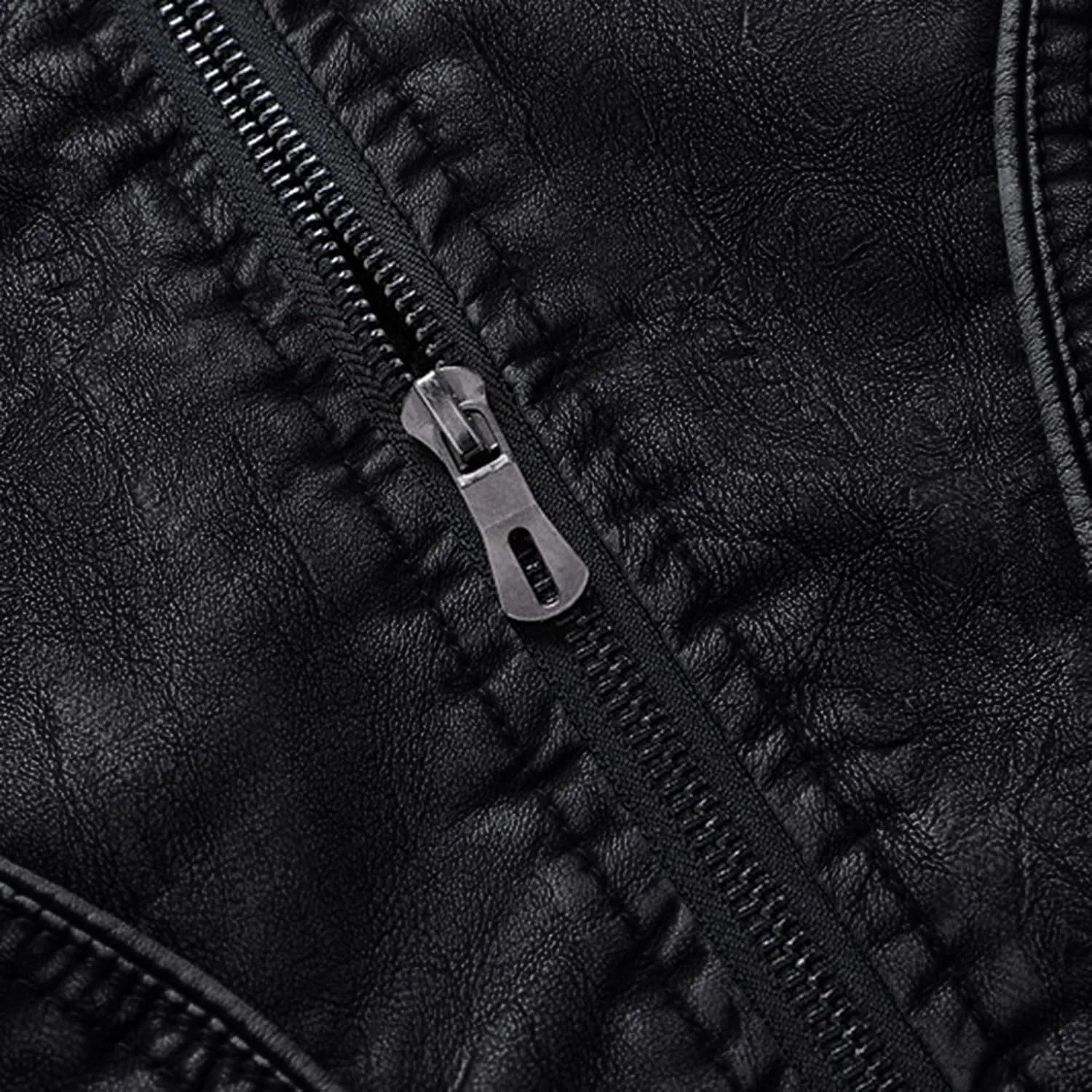 Mens Faux Leather Jacket, Men's Leather Jacket-Fall Winter Vintage Waterproof Motorcycle Faux Leather Jacket with Hood