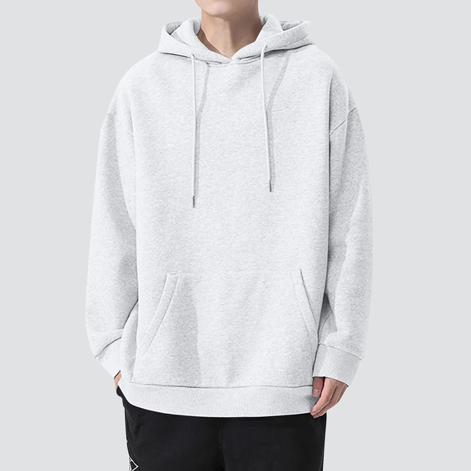 Mens Hoodie Lightweight Long Sleeve Sweatshirt Casual Pullover Tops Letter Print Hoodies Loose Fit Hoodie Sweatshirt