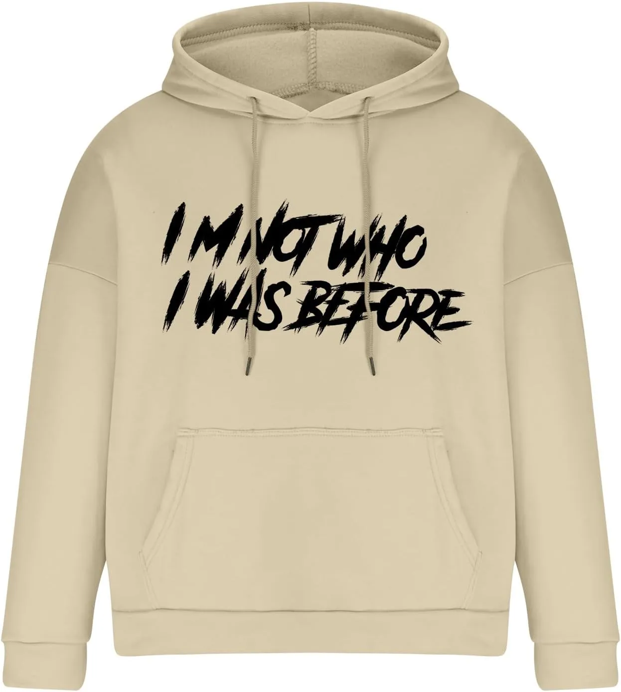 Mens Hoodie Lightweight Long Sleeve Sweatshirt Casual Pullover Tops Letter Print Hoodies Loose Fit Hoodie Sweatshirt