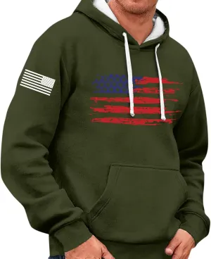 Men's Hoodie Pullover Lightweight Fleece Hooded Sweatshirts Long Sleeve Drawstring Graphic Hoodies with Pocket