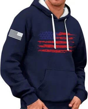 Men's Hoodie Pullover Lightweight Fleece Hooded Sweatshirts Long Sleeve Drawstring Graphic Hoodies with Pocket
