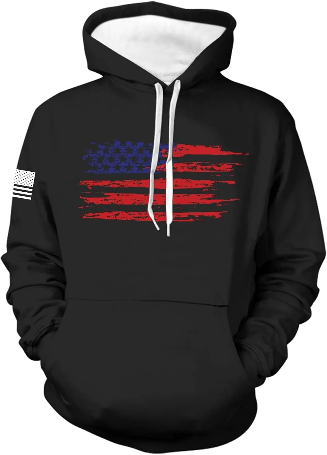 Men's Hoodie Pullover Lightweight Fleece Hooded Sweatshirts Long Sleeve Drawstring Graphic Hoodies with Pocket