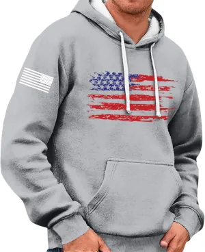 Men's Hoodie Pullover Lightweight Fleece Hooded Sweatshirts Long Sleeve Drawstring Graphic Hoodies with Pocket