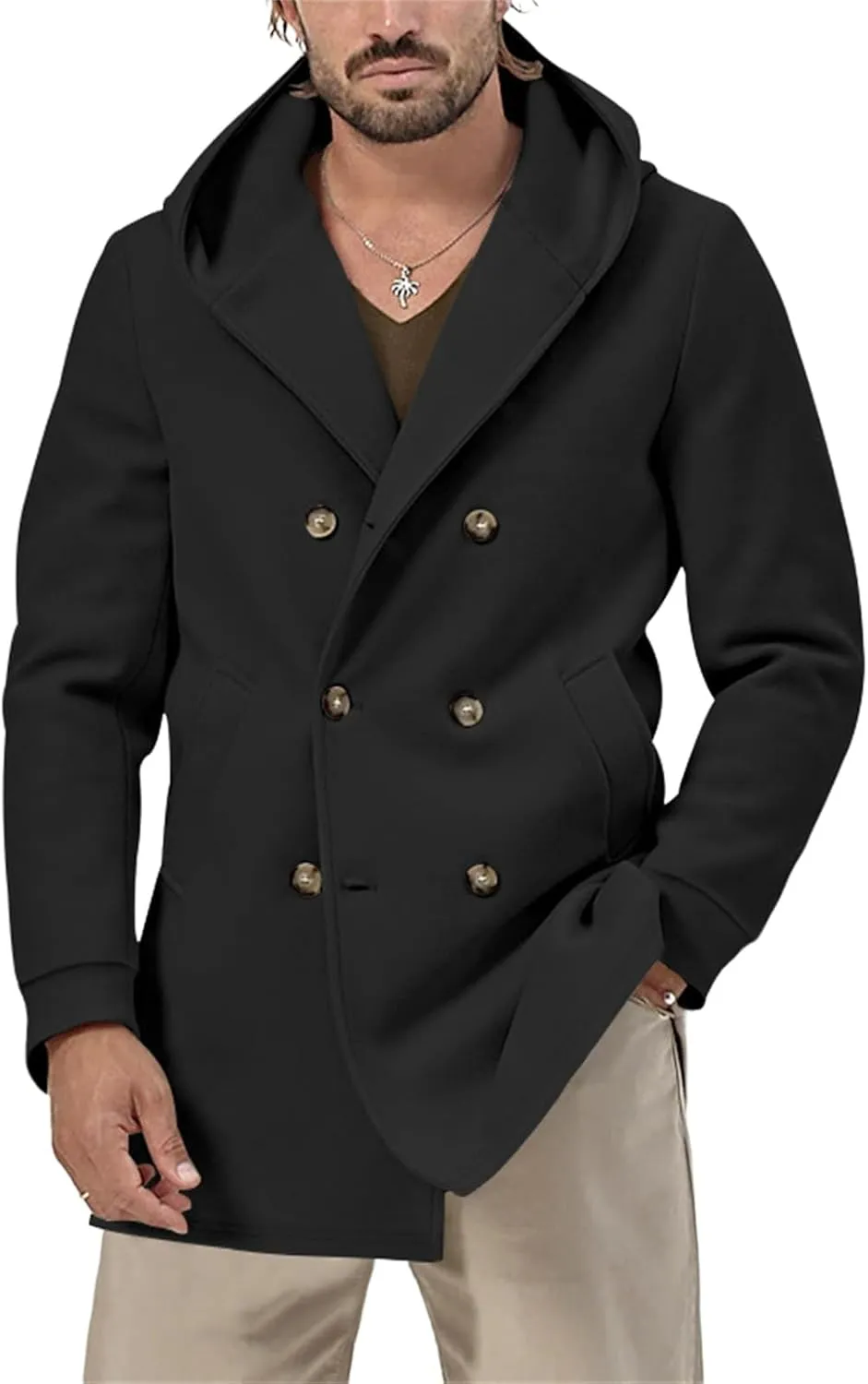Mens Hoodies Jackets Button down Lapel Loose Coats Casual Space Velvet Overcoats Plain Fashion Jackets with Pockets