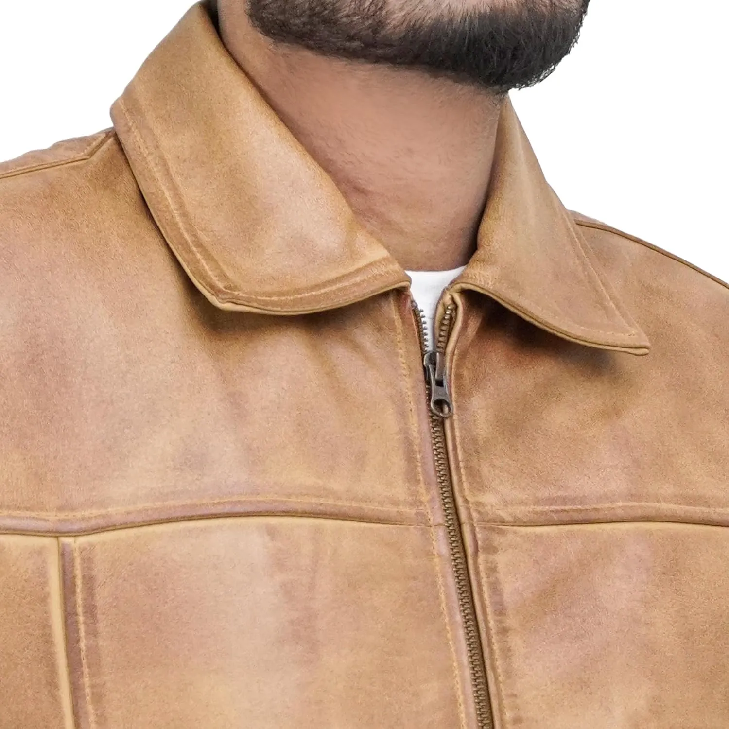 Mens Leather Jacket - Real Lambskin Motorcycle Leather Jackets For Men