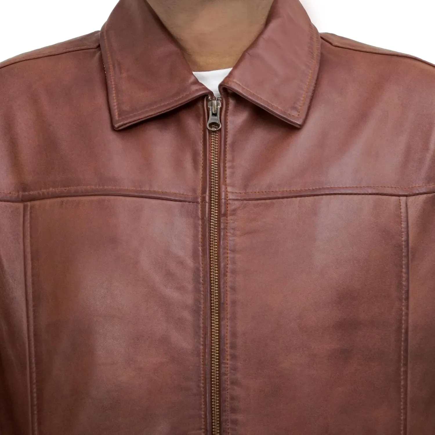 Mens Leather Jacket - Real Lambskin Motorcycle Leather Jackets For Men